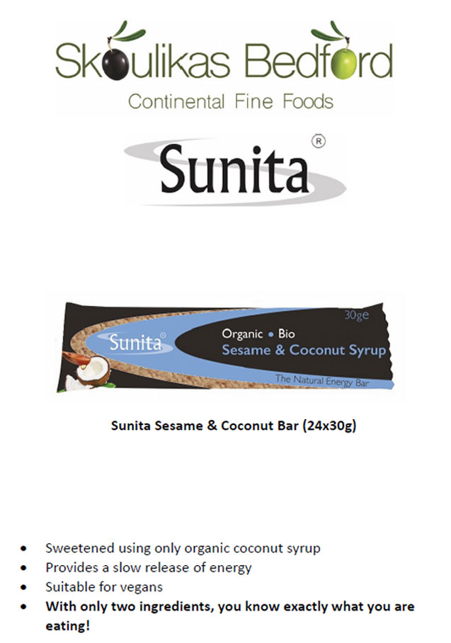 Sunita Organic Sesame Bar with Coconut