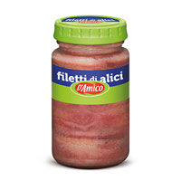 D'Amico Anchovies in Sunflower Oil 140g